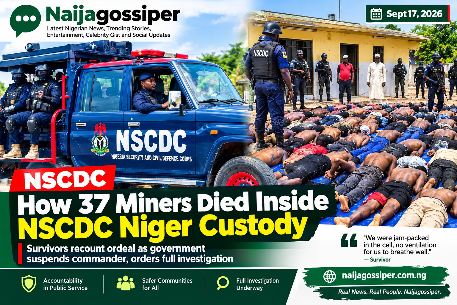 How 37 Suspected Illegal Miners Died in NSCDC Custody — Survivors Recount Ordeal