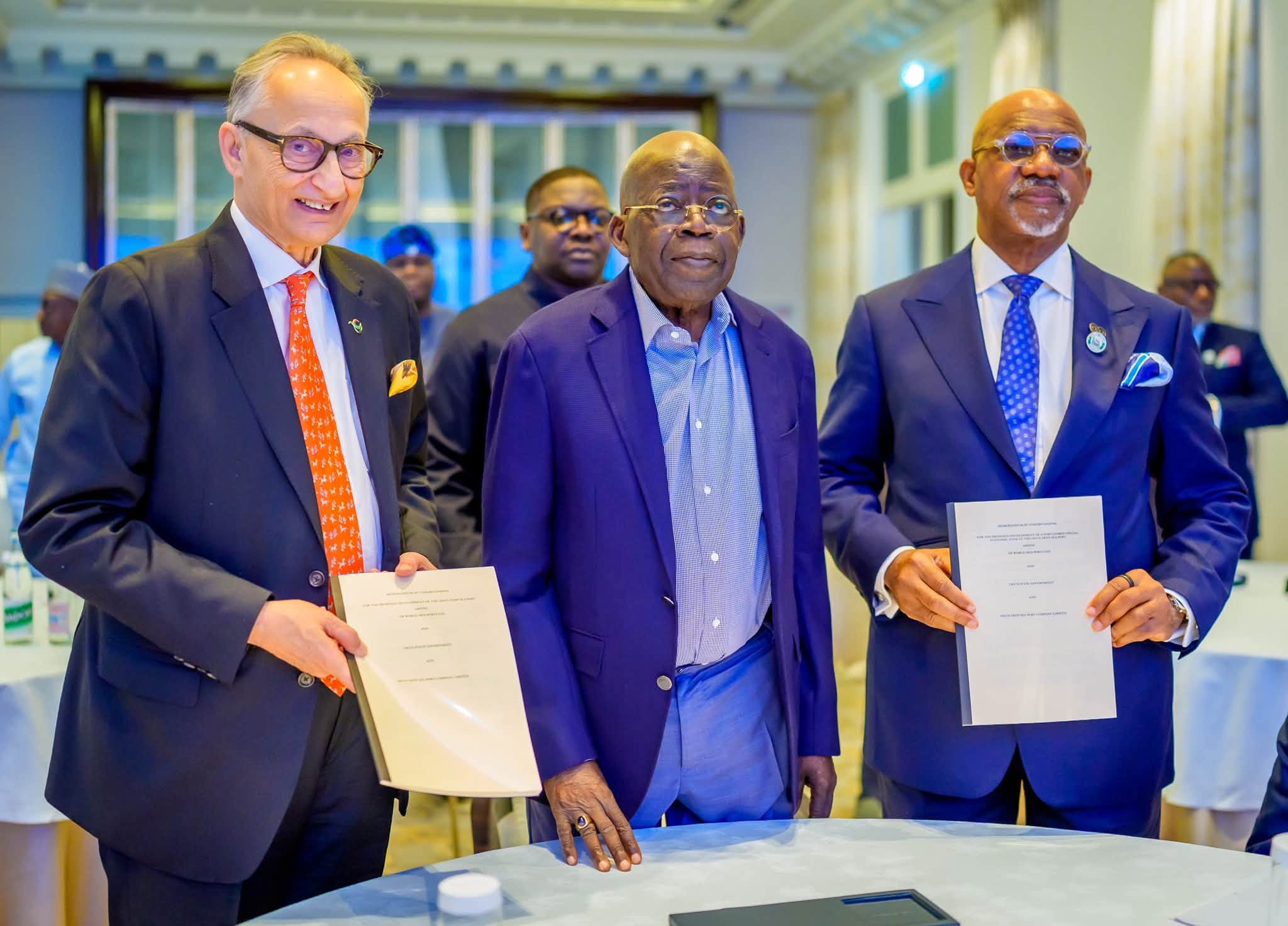 Tinubu Assures Investors as Ogun, DP World Sign MoUs on $7bn Deep Seaport Projects